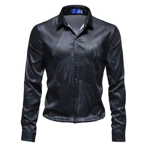 Herren Hemd mit elegantem Muster und modernem Glanz Echoarchiv