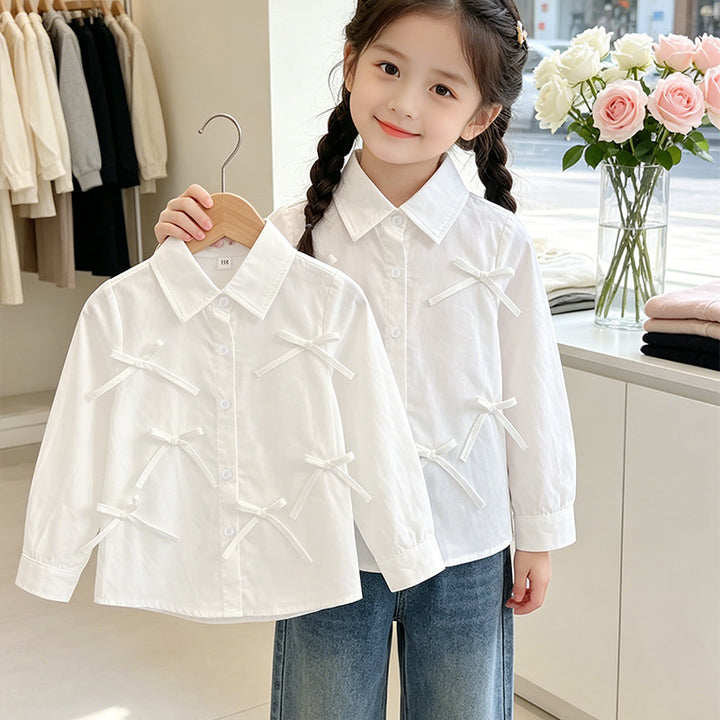 Mädchen Bluse mit liebevollen Schleifendetails Echo Archiv