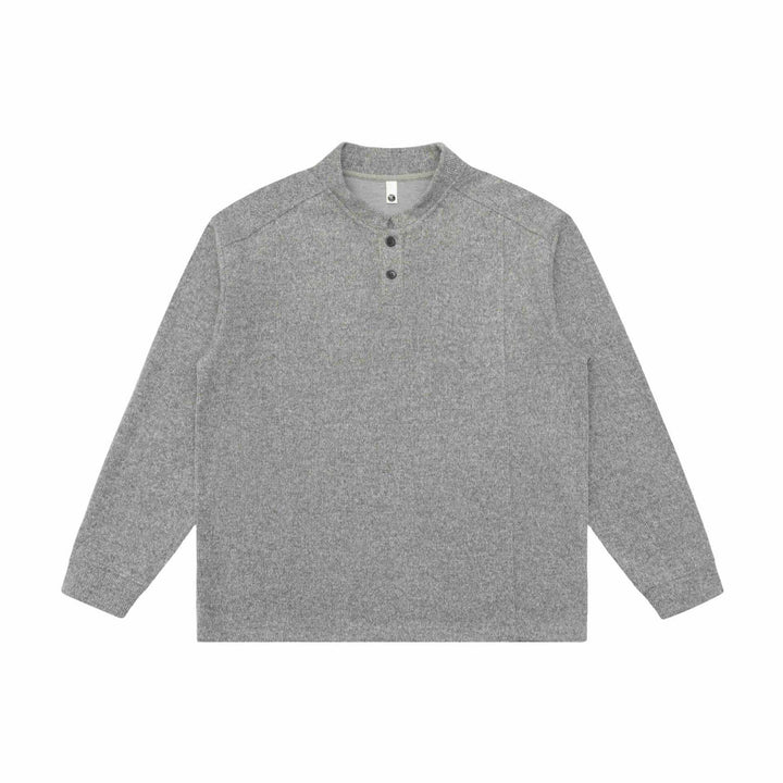 Unisex Feinstrick-Henley-Pullover mit Troyerkragen und Raglanärmeln Echoarchiv