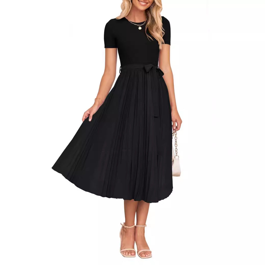 Damen Elegantes Midikleid mit tailliertem Design und schwingendem Rock Echo Archiv