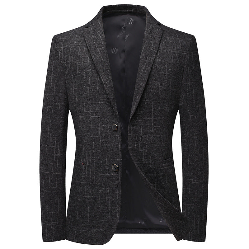 Herren eleganter Slim-Fit Blazer mit strukturiertem Gewebe Echoarchiv