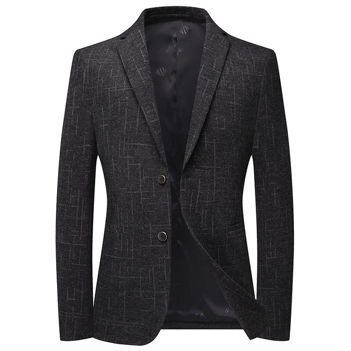 Herren eleganter Slim-Fit Blazer mit strukturiertem Gewebe Echoarchiv