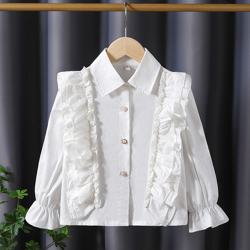 Mädchen Bluse mit Rüschendetails und eleganten Puffärmeln Echo Archiv