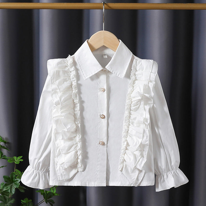 Mädchen Bluse mit Rüschendetails und eleganten Puffärmeln Echo Archiv