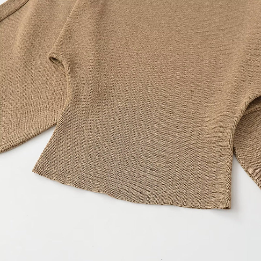 Damen Feinstrick-Poncho mit ausgestellten Fledermausärmeln Echo Archiv