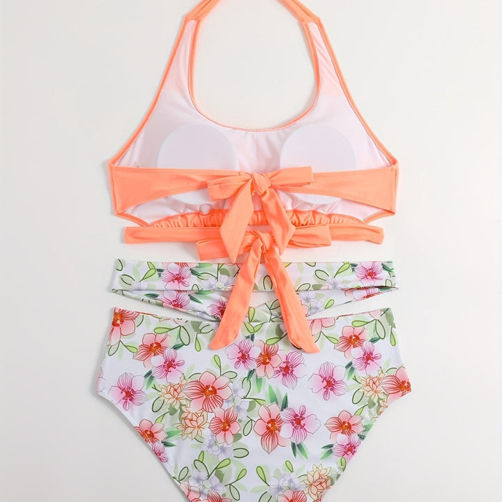 Damen Sportlich elegantes Bikini-Set mit floralem Design Echo Archiv