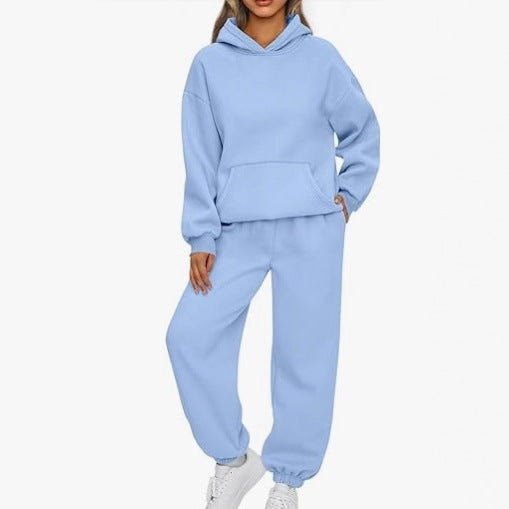 Damen gemütliches Oversize Hoodie und Jogginghose Set aus weicher Baumwollmischung – Auréline