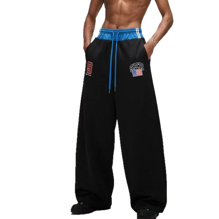 Damen Modische Sweathose mit weitem Schnitt und Sportstreifen Echo Archiv
