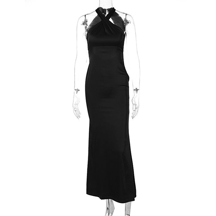 Damen Elegantes Wickelmaxikleid mit schmalen Trägern und figurbetontem Schnitt Echo Archiv