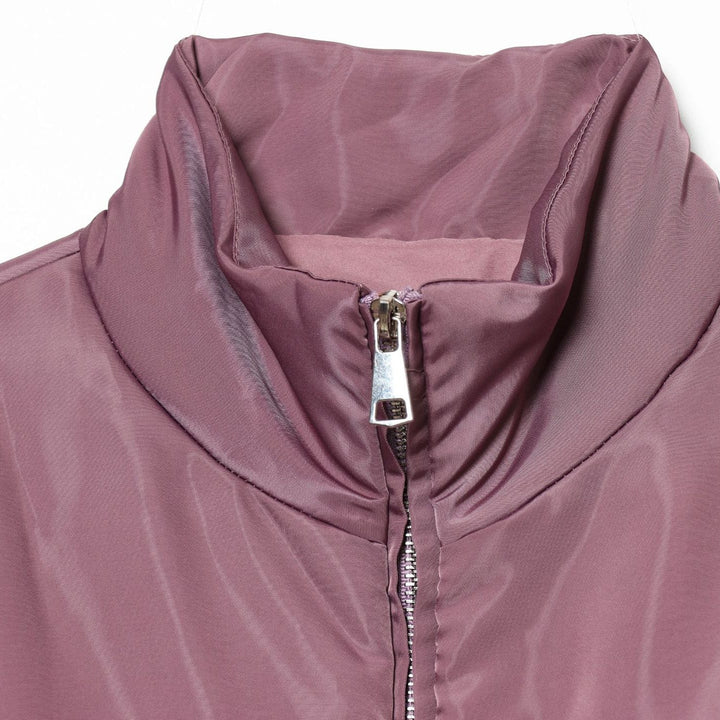 Damen Gekürzte wattierte Satinjacke mit hohem Stehkragen und Taillen-Smock Echo Archiv