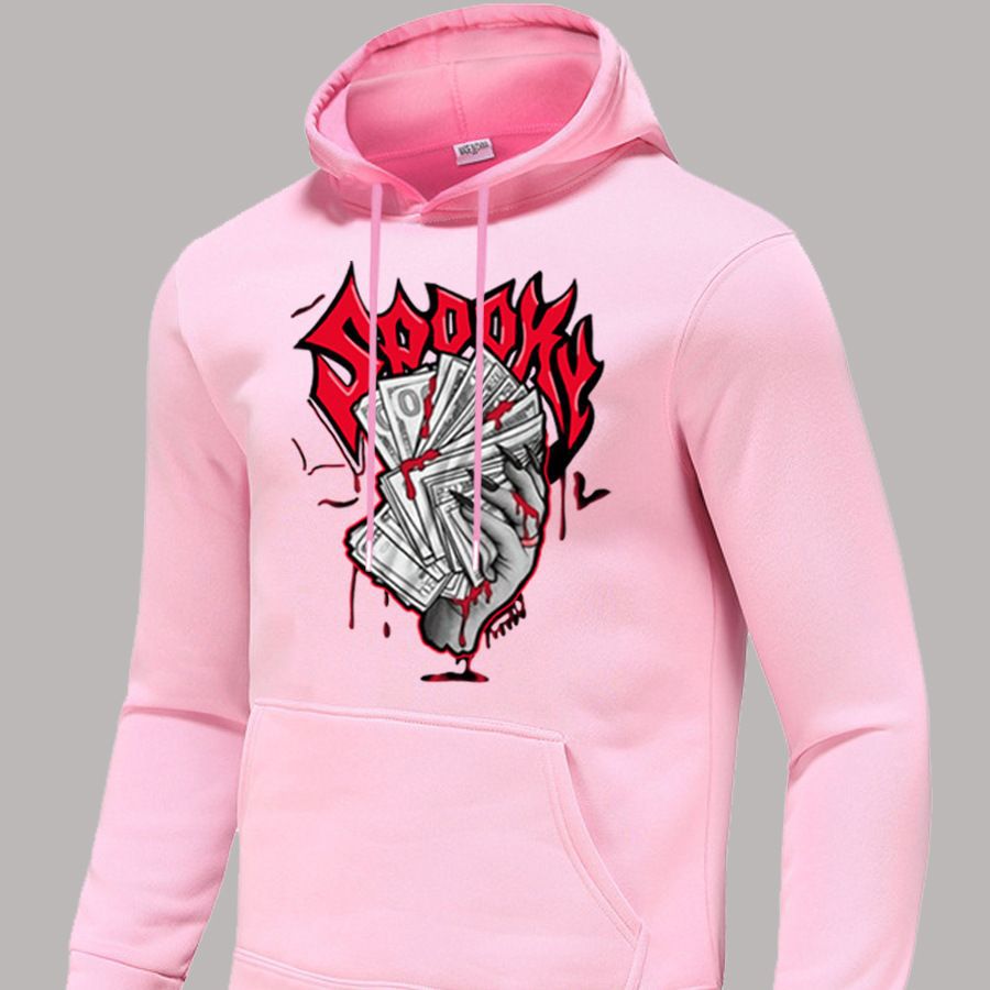 Herren Hoodie mit auffälligem Grafikerdruck und bequemen Kängurutaschen Echoarchiv