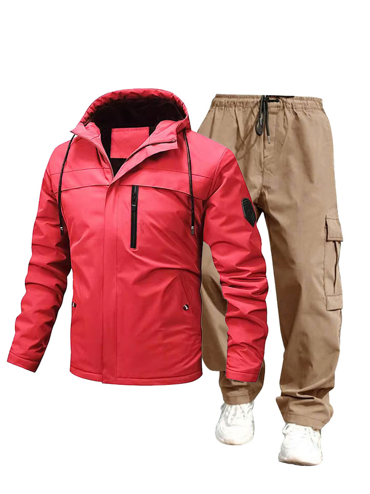 Herren Wetterfeste Outdoor-Jacke und Cargo-Hose Echo Archiv