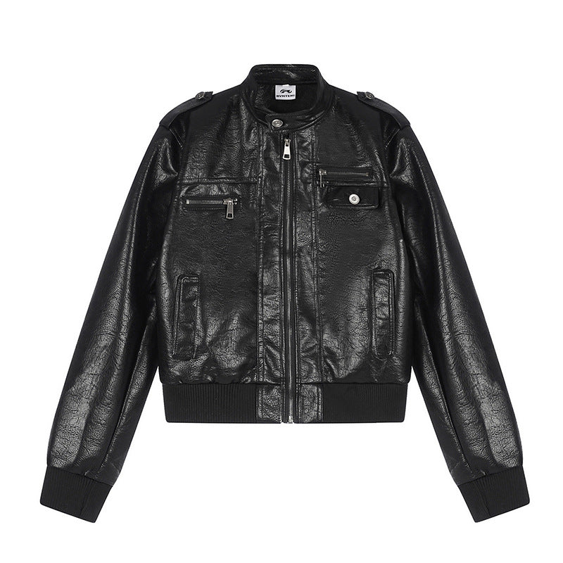 Herren Lederoptik-Bomberjacke Echoarchiv