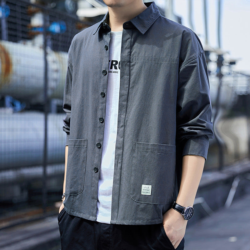 Herren stylisches Utility-Overshirt mit praktischen Taschen Echoarchiv