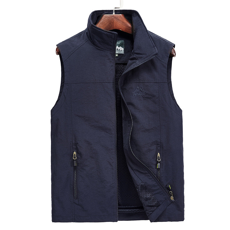 Herren Leichte Outdoor‑Softshellweste mit atmungsaktivem Meshinnenfutter und verdeckten Reißverschlusstaschen – Marzano