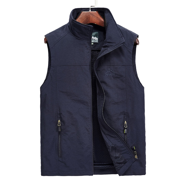 Herren Leichte Outdoor‑Softshellweste mit atmungsaktivem Meshinnenfutter und verdeckten Reißverschlusstaschen – Marzano