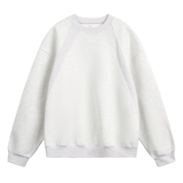 Unisex Oversize Rundhals-Sweatshirt aus Baumwollmix mit Raglanärmeln und diagonalem Rippdetail Echo Archiv
