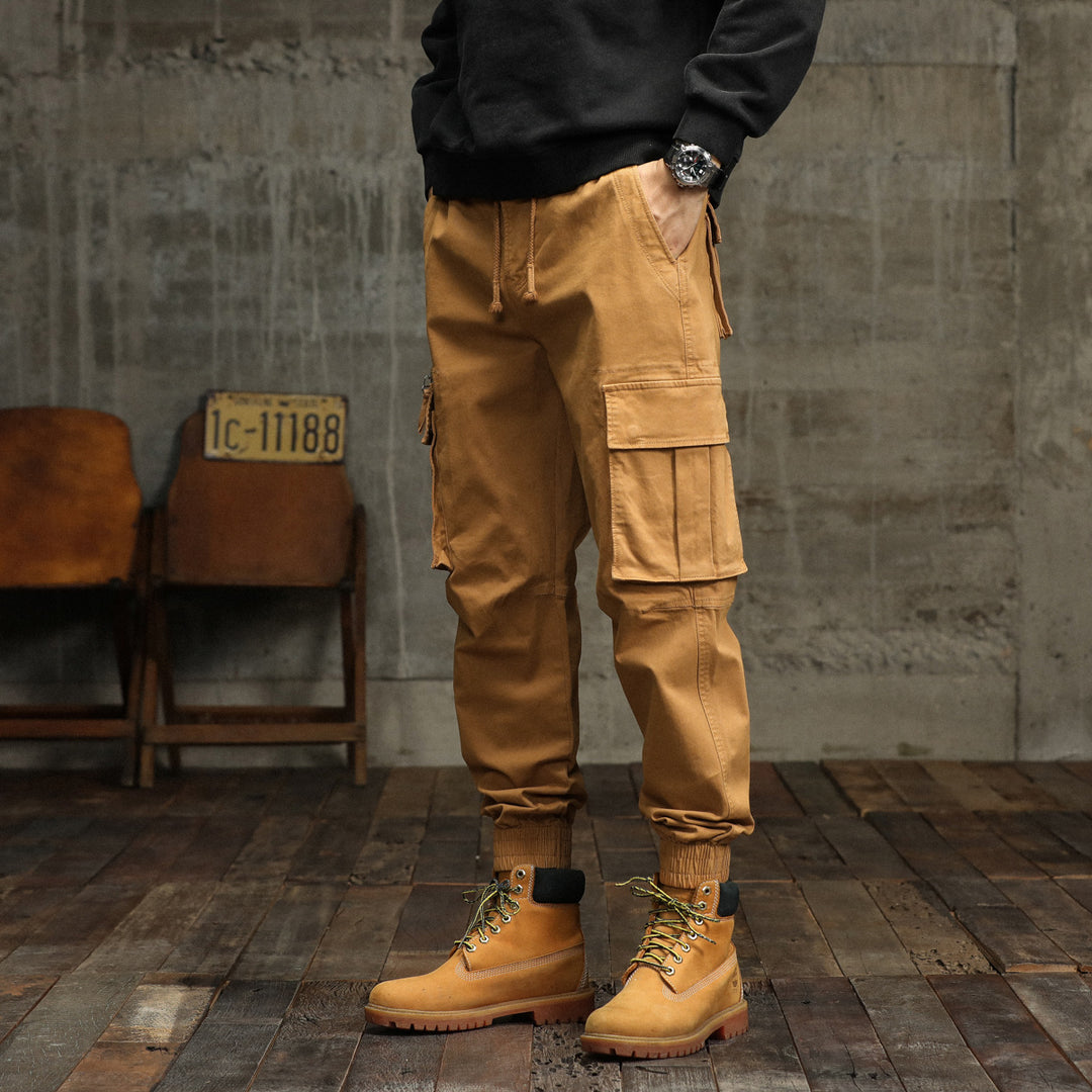 Herren Cargo-Hose mit multifunktionalen Taschen und robustem Baumwollmaterial Echoarchiv