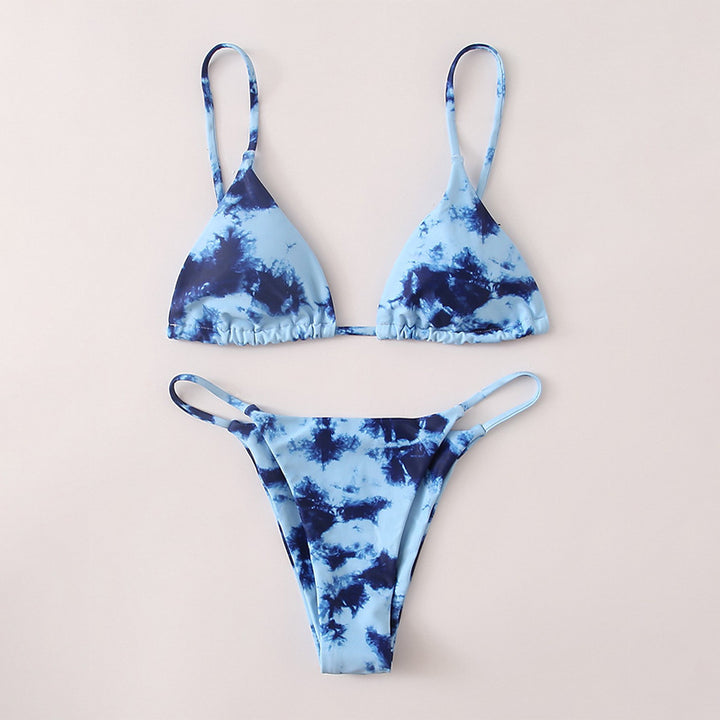 Damen Triangel-Bikini mit verstellbaren Trägern und schickem Batikmuster Echo Archiv