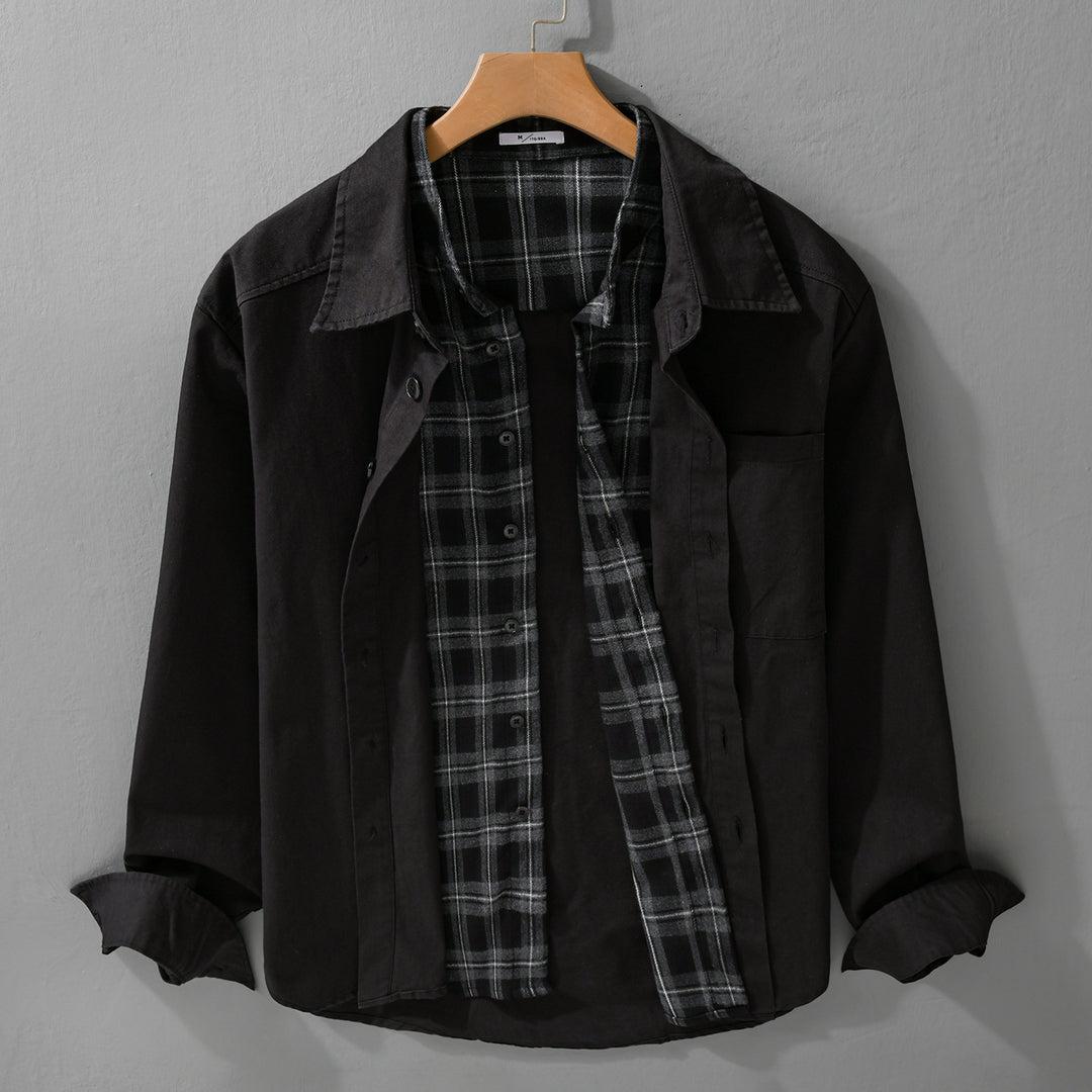 Herren Overshirt-Jacke mit karierter Thermofütterung Echoarchiv