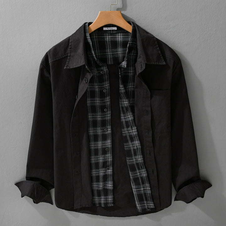 Herren Overshirt-Jacke mit karierter Thermofütterung Echoarchiv