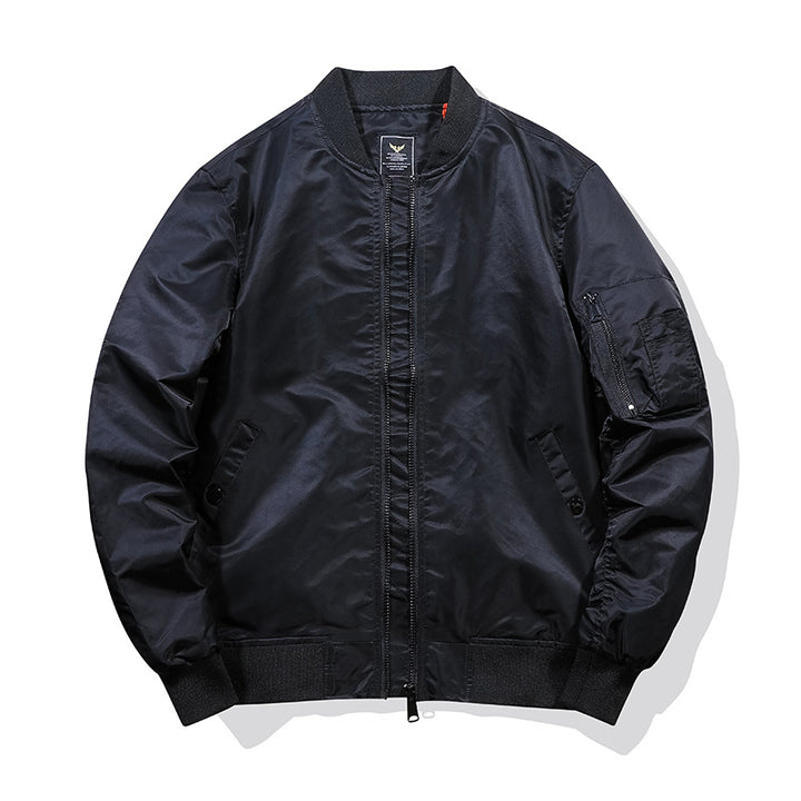 Herren Leichter Nylon‑Bomber mit kontrastierendem Futter und Ärmeltasche Echo Archiv