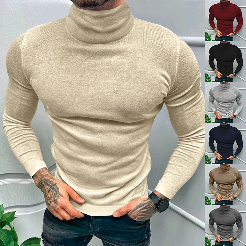 Herren eleganter Rollkragenpullover aus hochwertigem Baumwollmix Echoarchiv