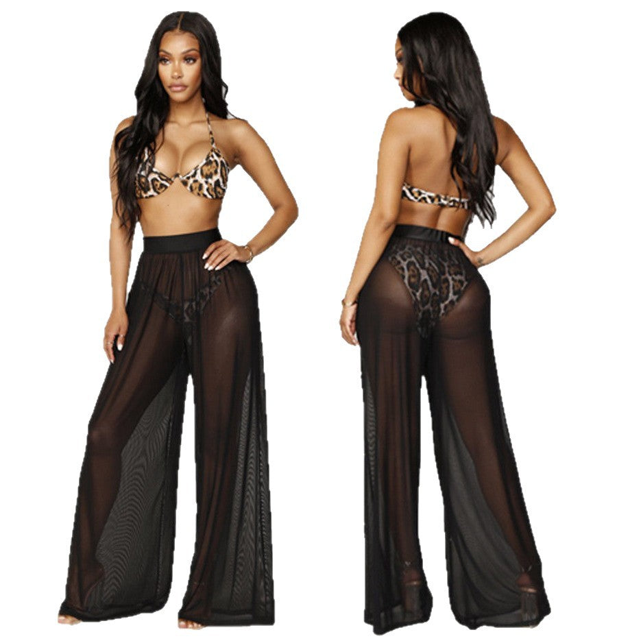 Damen Weit geschnittene Sommerhose mit elastischem Bund und passendem Crop-Top Echo Archiv