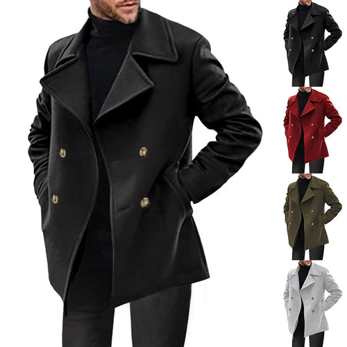 Herren eleganter Peacoat mit doppelter Knopfleiste Echoarchiv