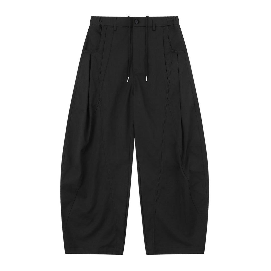 Damen High-Waist Cropped-Cargo-Hose mit abgesteppten Paneelen und Tunnelzug Echoarchiv