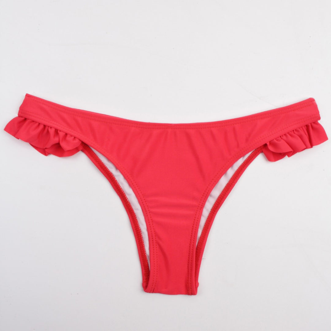Damen Bikini-Set mit verspielten Rüschendetails und dreieckigem Oberteil Echo Archiv