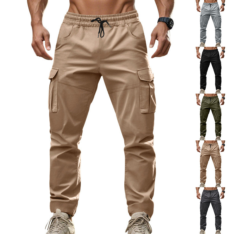 Herren Cargo-Hose mit funktionalen Seitentaschen und elastischem Bund Echoarchiv