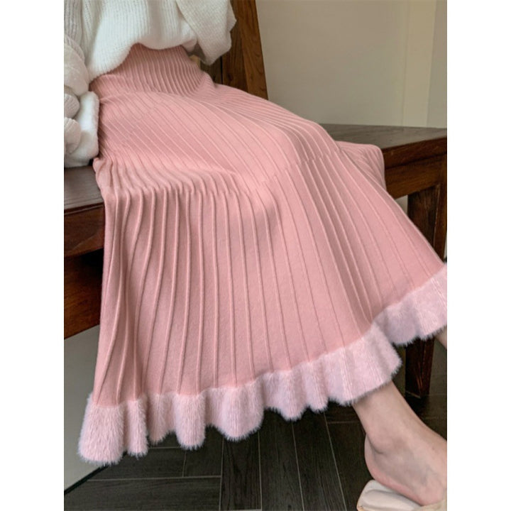 Damen Eleganter Plisseerock mit Volants Echo Archiv