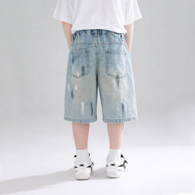 Unisex trendige Denim-Bermudas Echo Archiv
