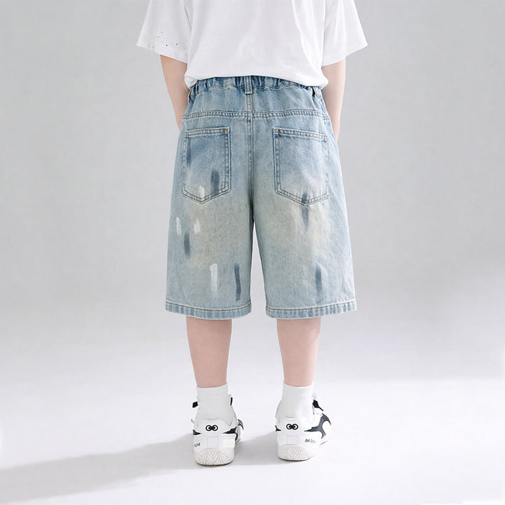 Unisex trendige Denim-Bermudas Echo Archiv
