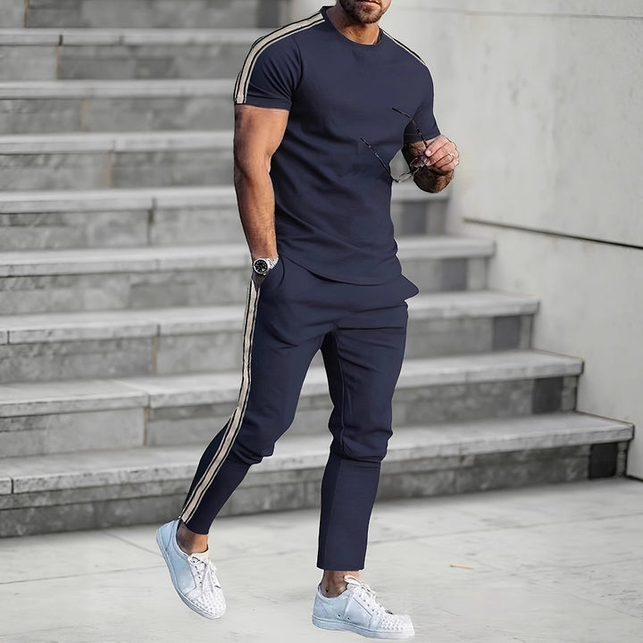 Herren Sportliches Trikot und Jogginghose-Set mit seitlichen Details Echoarchiv