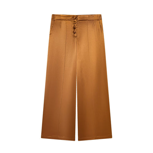 Damen elegante Culotte-Hose mit Knopfdetails und hohem Bund Echo Archiv