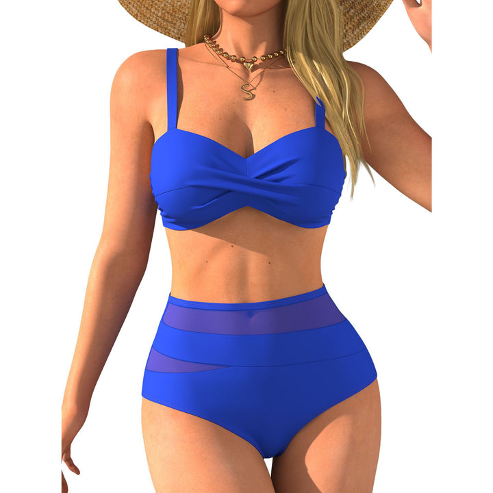 Damen Hochtaillierter Bikini mit modischem Twist Echo Archiv