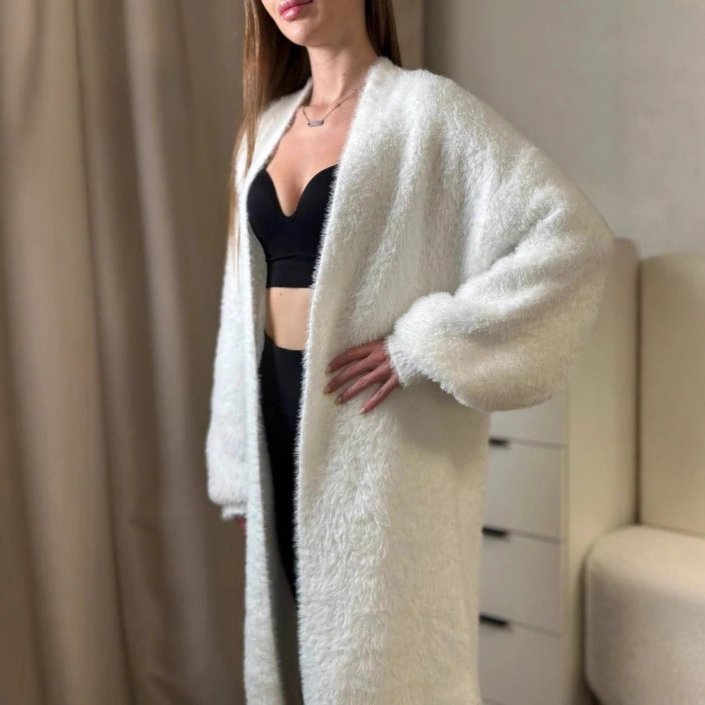 Damen Flauschiger Strickmantel Echo Archiv