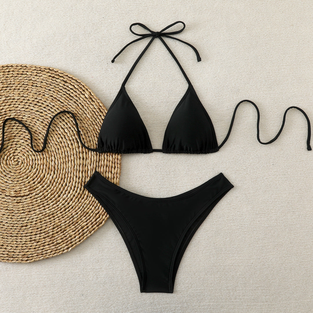 Damen Bikini-Set mit verstellbarem Triangel-Oberteil und hoch geschnittenen Bottoms Echo Archiv