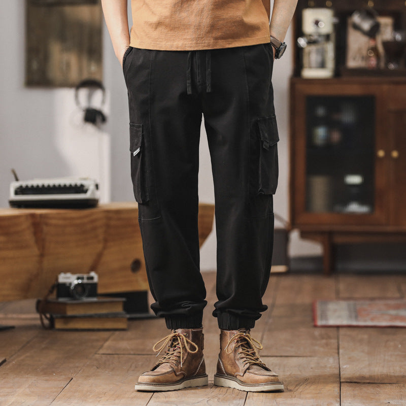 Herren Locker geschnittene Cargo-Jogginghose mit elastischem Bund und Mehrfach-Taschen Echo Archiv
