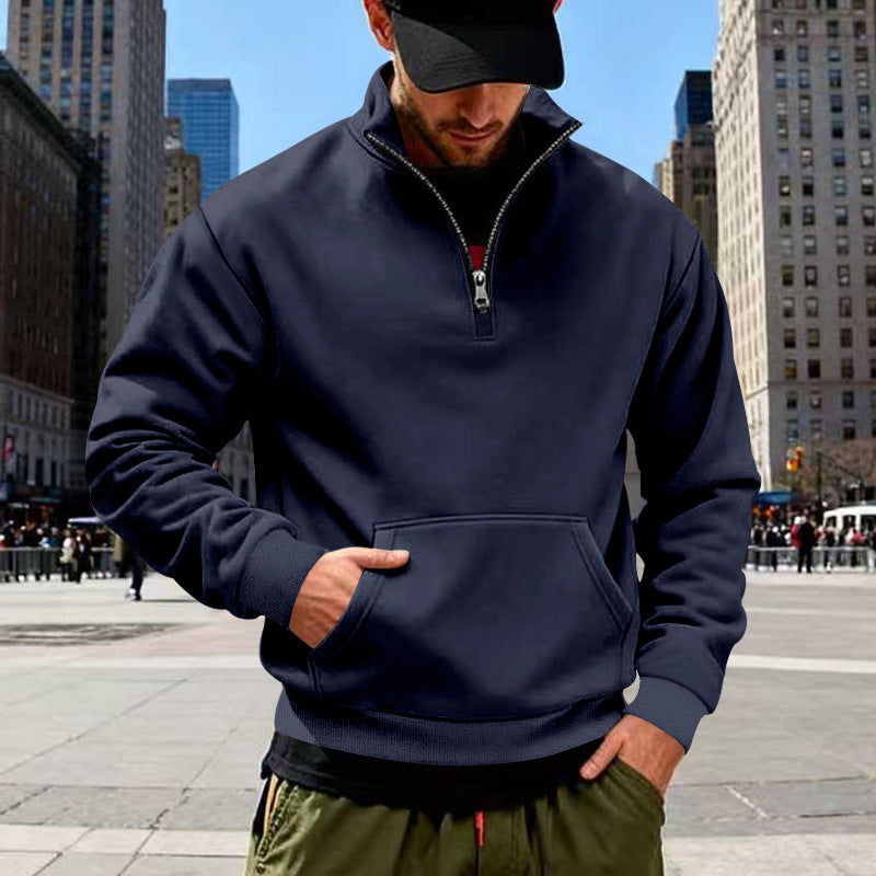 Herren Fleece pullover mit halbem Reißverschluss Echoarchiv