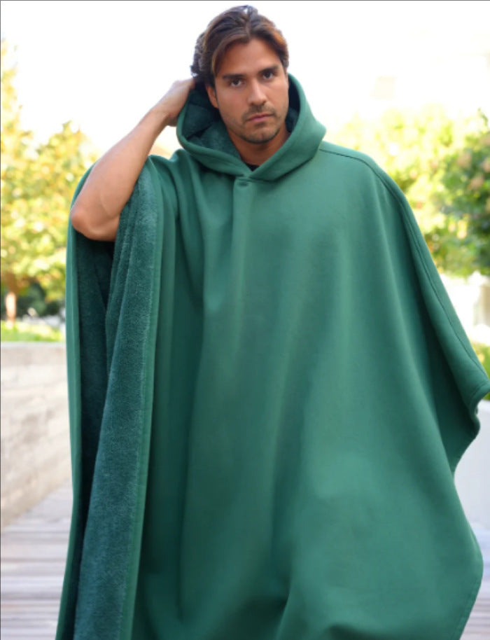 Unisex nan Kapuzen-Poncho Kuscheldecke mit weichem Futter und großzügigem Oversize-Schnitt Echo Archiv