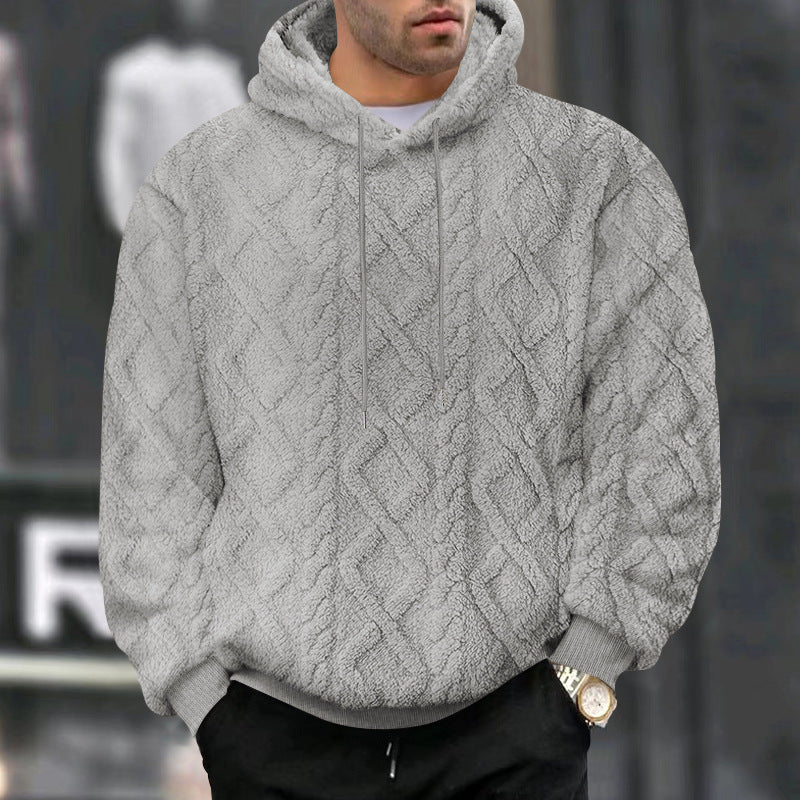 Herren Kuscheliger Hoodiepullover mit strukturiertem Design und modernem Schnitt Echoarchiv