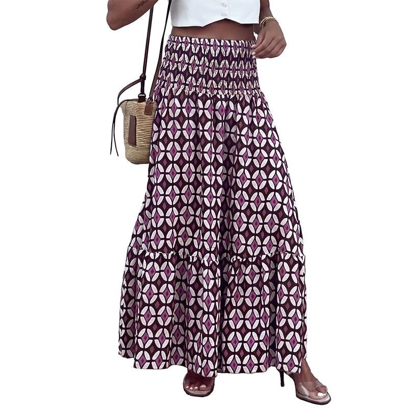 Damen Eleganter Maxirock im Ethno-Design Echo Archiv