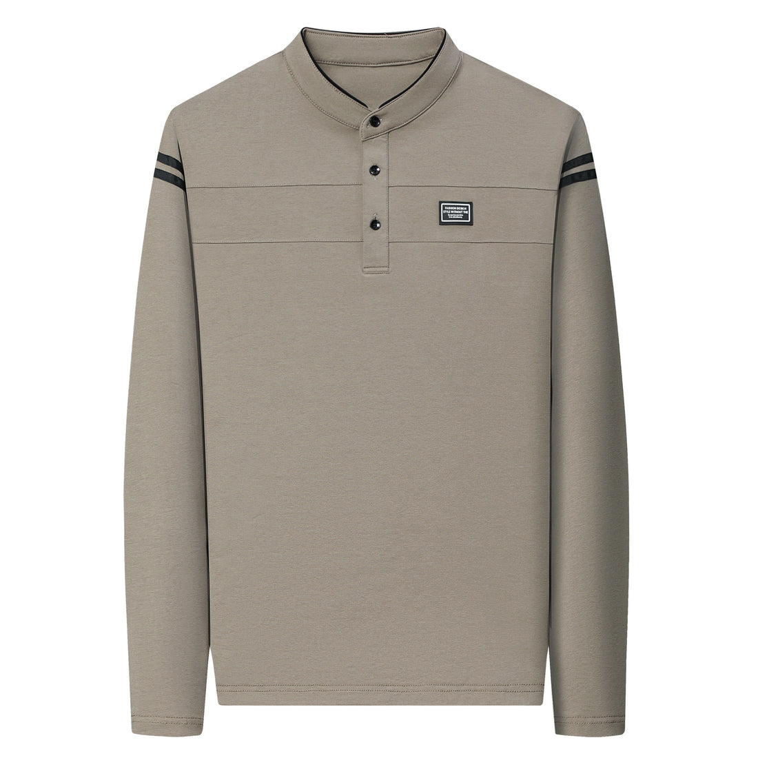 Herren Elegantes Langarm Polohemd mit modernem Kragen – Cavello