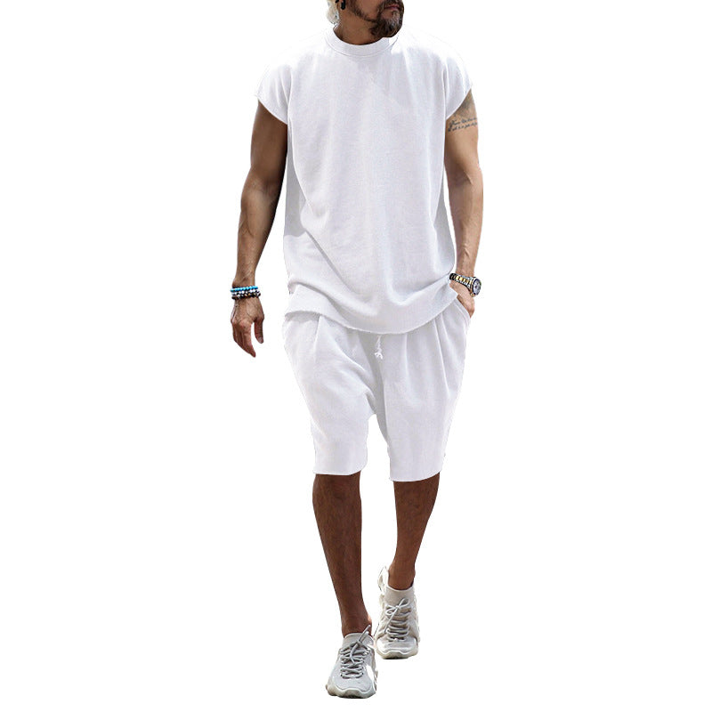 Herren lässiges Freizeit-Set aus hochwertigem Baumwollmix mit Oversize-Schnitt Echoarchiv