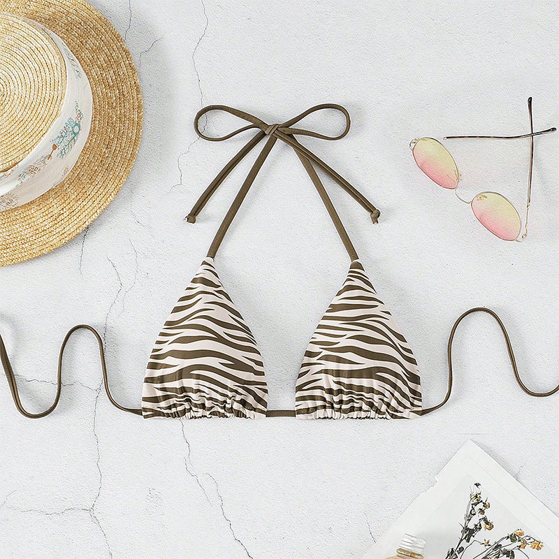 Damen Triangel-Bikinioberteil mit modischem Zebra-Muster Echo Archiv