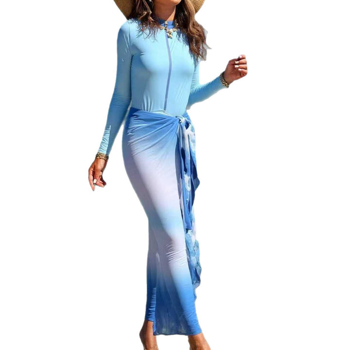 Damen Langärmliger Surfsuit mit Wickelrock Echo Archiv