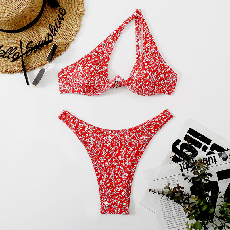 Damen Triangel-Bikini mit verspieltem Blumendesign Echo Archiv